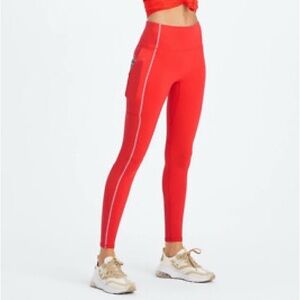 Fabletics NWT Women’s Trinity High Waisted Utility Legging XL Red YOGA